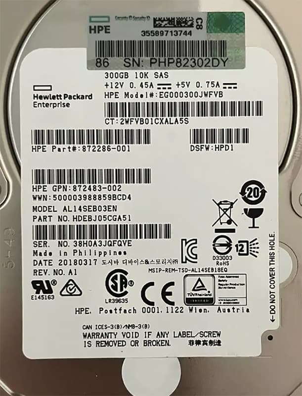 Жесткий диск HP 872286-001 300Gb SAS 2,5" HDD