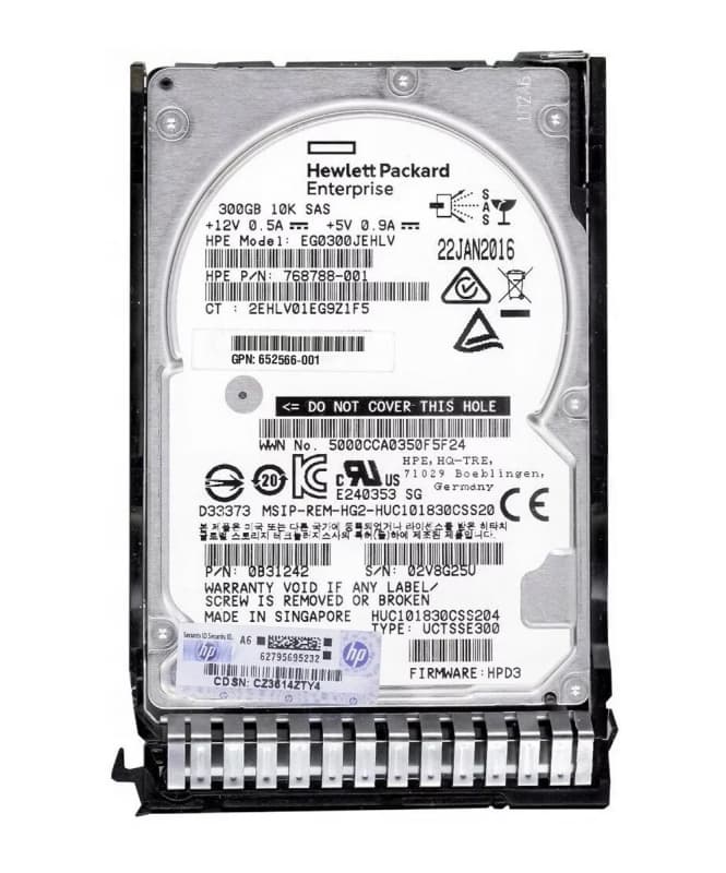 Жесткий диск HP 652566-001 300Gb  SAS 2,5" HDD