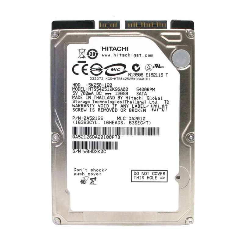 Жесткий Диск Hitachi 0A52126 120Gb SATA 2,5" HDD