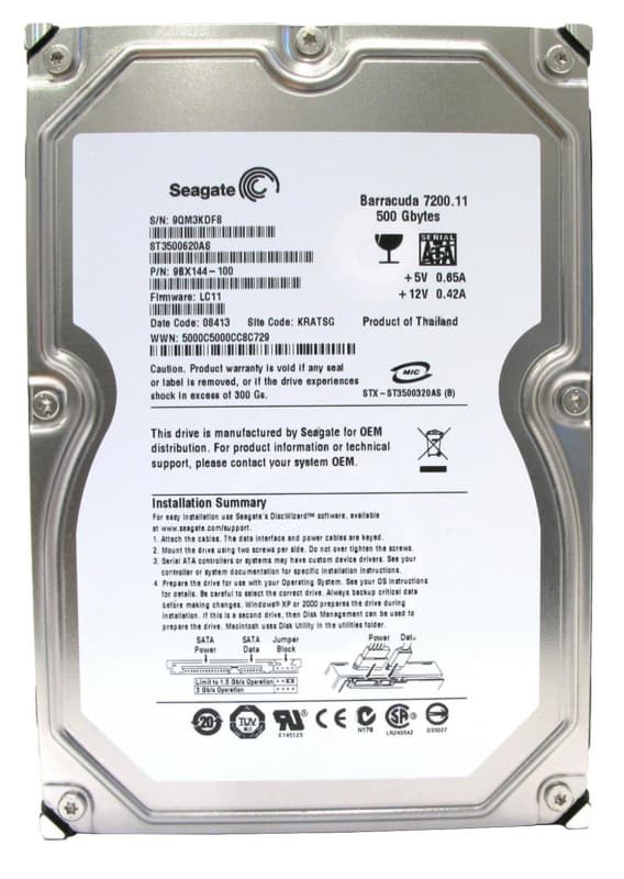 Жесткий диск Seagate 9BX144 500Gb  SATAII 3,5" HDD