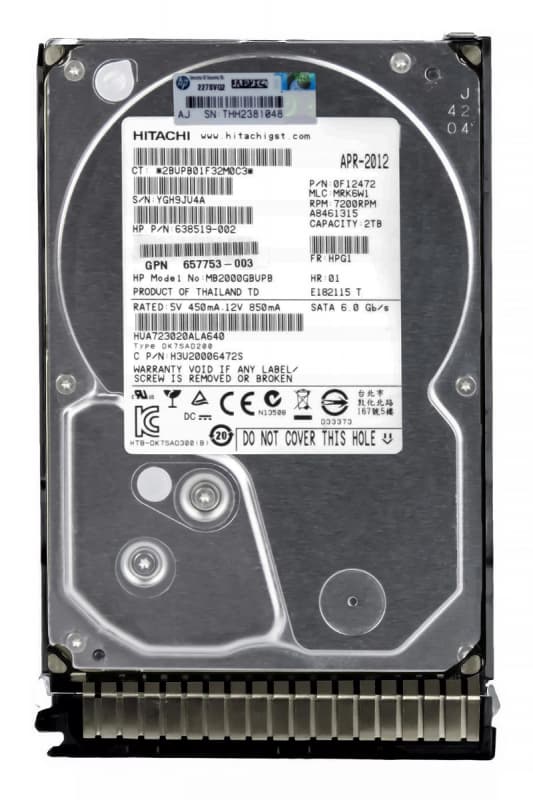 Жесткий диск HP 0F12472 2Tb SATAIII 3,5" HDD