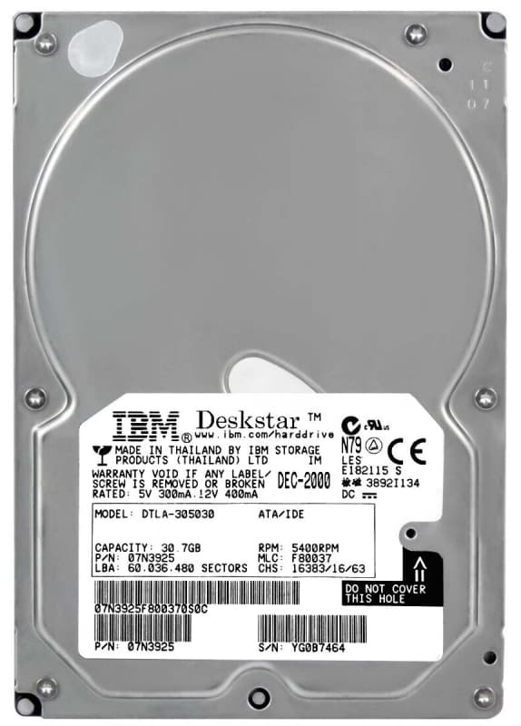 Жесткий диск IBM 07N3523 30,7Gb 5400 IDE 3.5" HDD