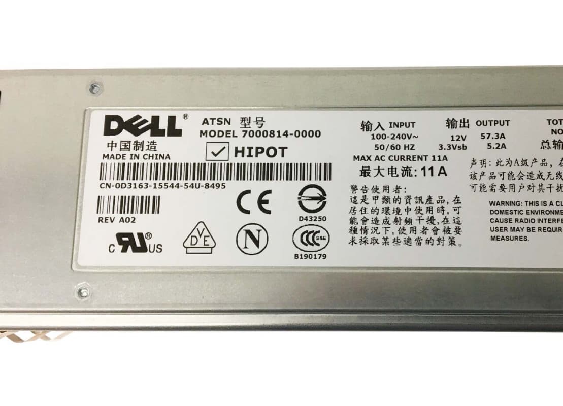 Резервный Блок Питания Dell 0D3163 700W