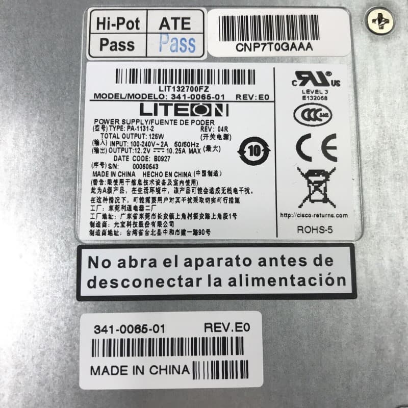 Резервный Блок Питания Cisco PA-1131-2 125W