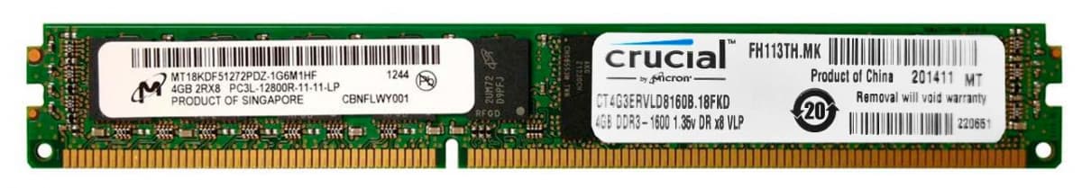 Оперативная память Crucial CT4G3ERVLD8160B DDRIII 4Gb