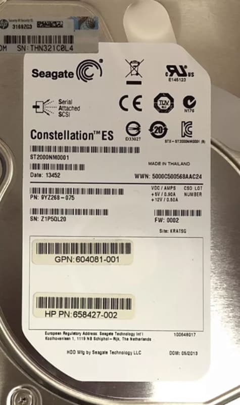 Жесткий диск HP 658427-002 2Tb 7200 SAS 3,5" HDD