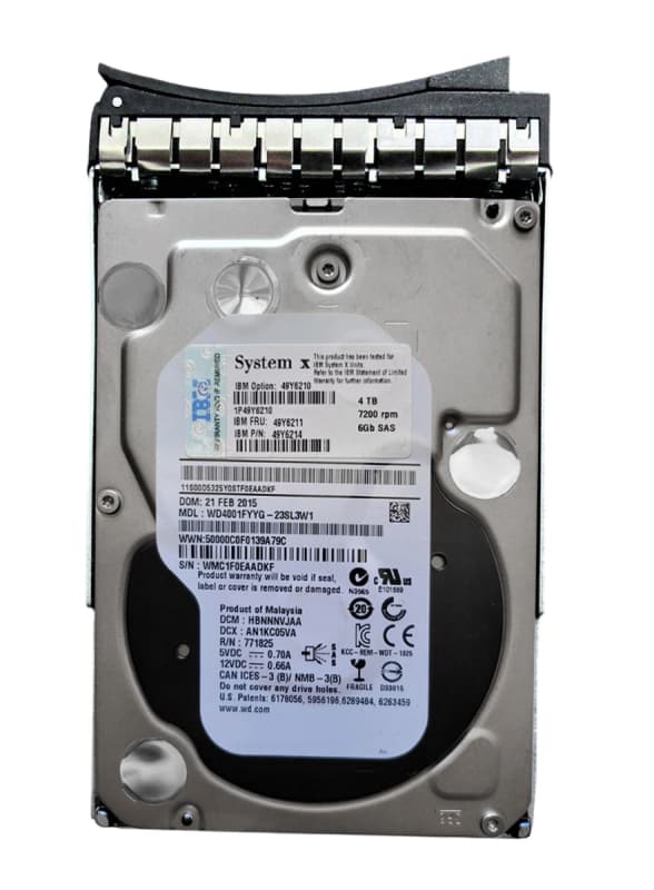 Жесткий диск IBM WD4001FYYG-23SL3W1 4TB SAS 3,5" HDD