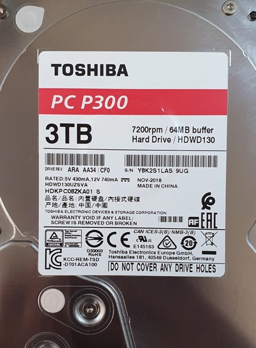 Жесткий диск Toshiba 3Tb 7200 SATAIII 3.5" HDD