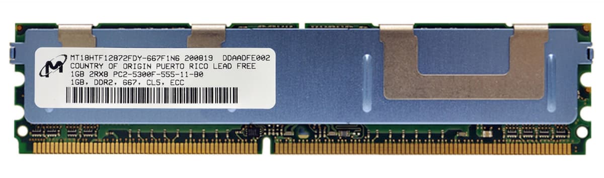 Оперативная память Micron MT18HTF12872FDY-667F1N6 DDRII 1Gb