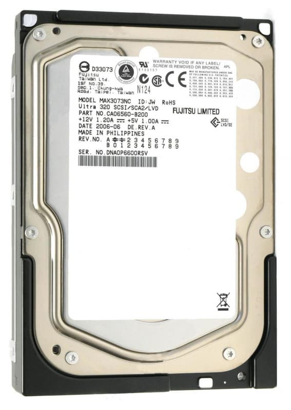Жесткий диск Fujitsu MAX3073NC 73,5Gb  U320SCSI 3.5" HDD