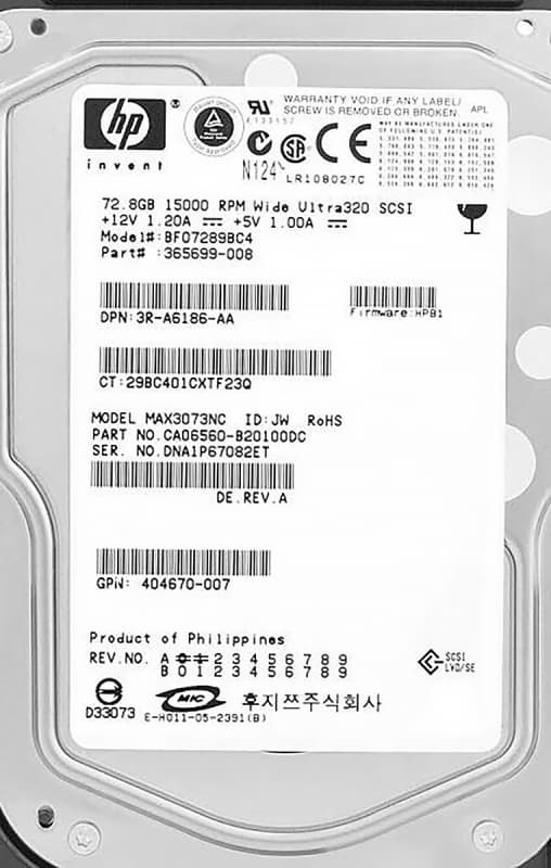 Жесткий диск HP CA06560-B20100DC 72,8Gb  U320SCSI 3.5" HDD