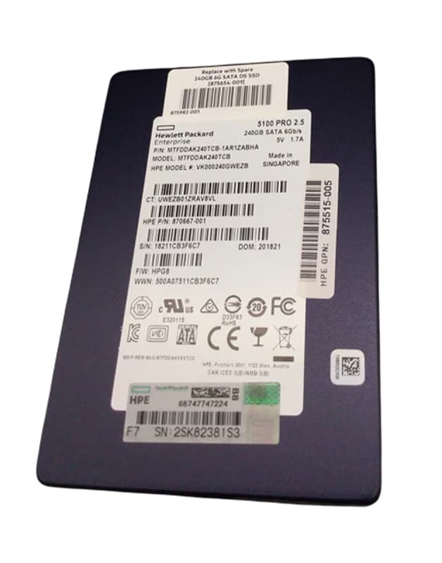 Жесткий диск HP 875654-001 240Gb  SATAIII 2,5" SSD