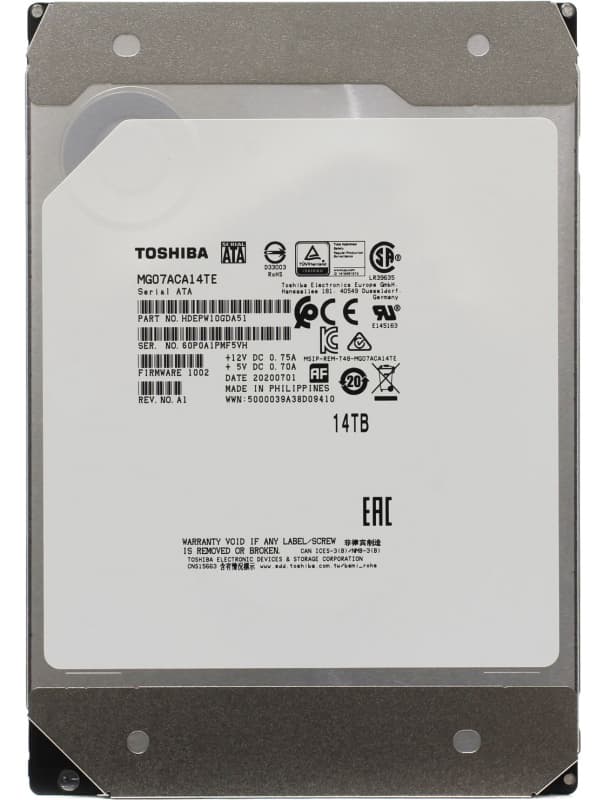 Жесткий диск Toshiba MG07ACA14TE 14Tb 7200 SATAIII 3,5" HDD