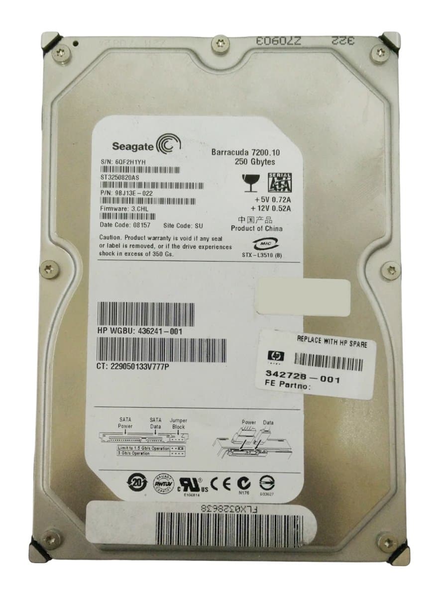 Жесткий диск HP 250Gb 7200 SATAII 3.5" HDD DS702A