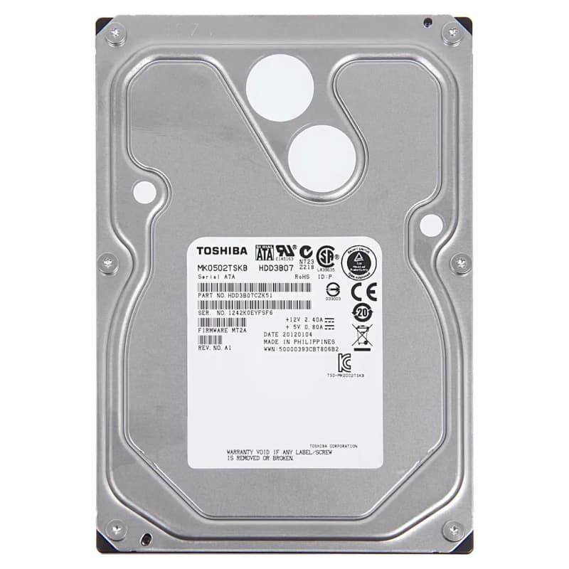 Жесткий диск Toshiba MK0502TSKB 500Gb  SATAII 3,5" HDD