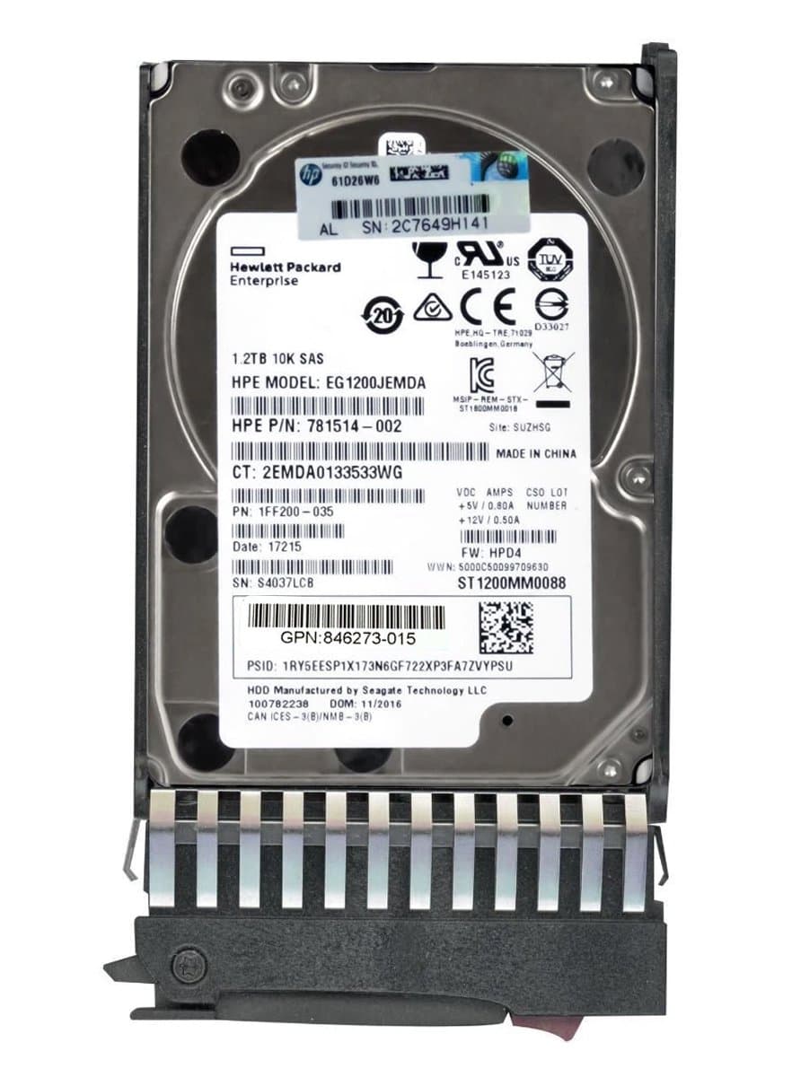 Жесткий диск HP 1,2Tb 10000 SAS 2.5" HDD