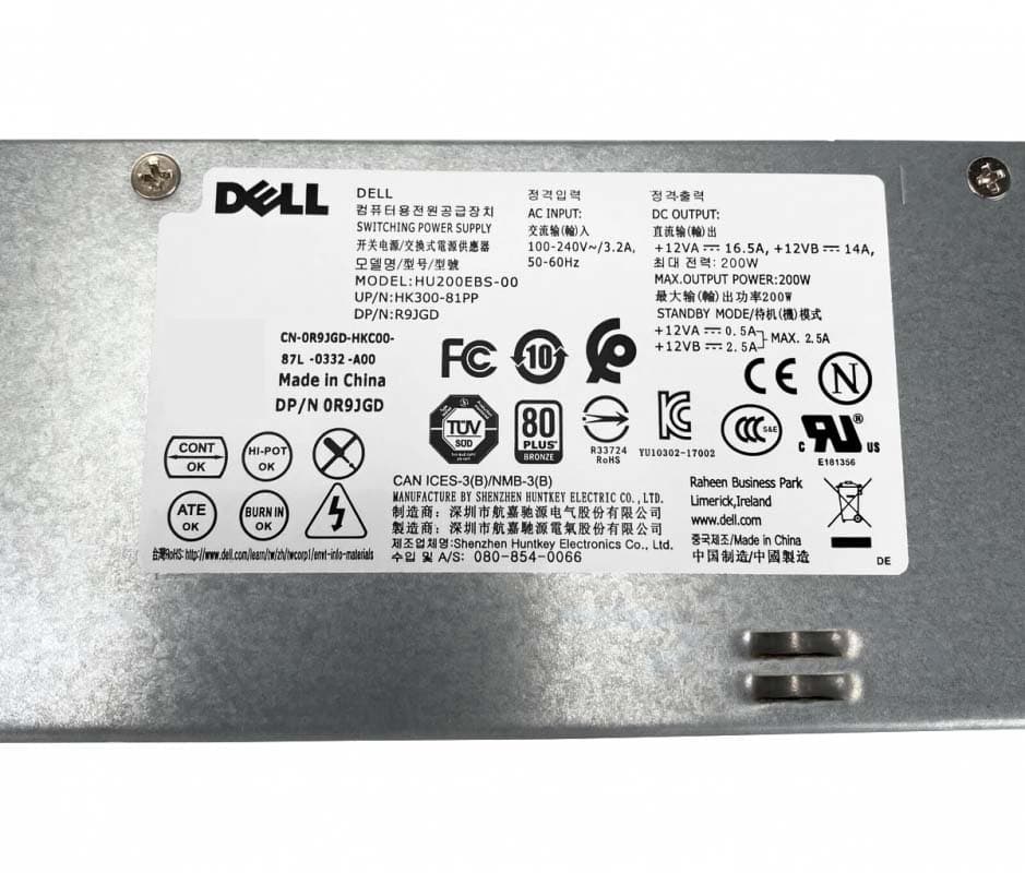 Блок Питания Dell 0R9JGD 200W