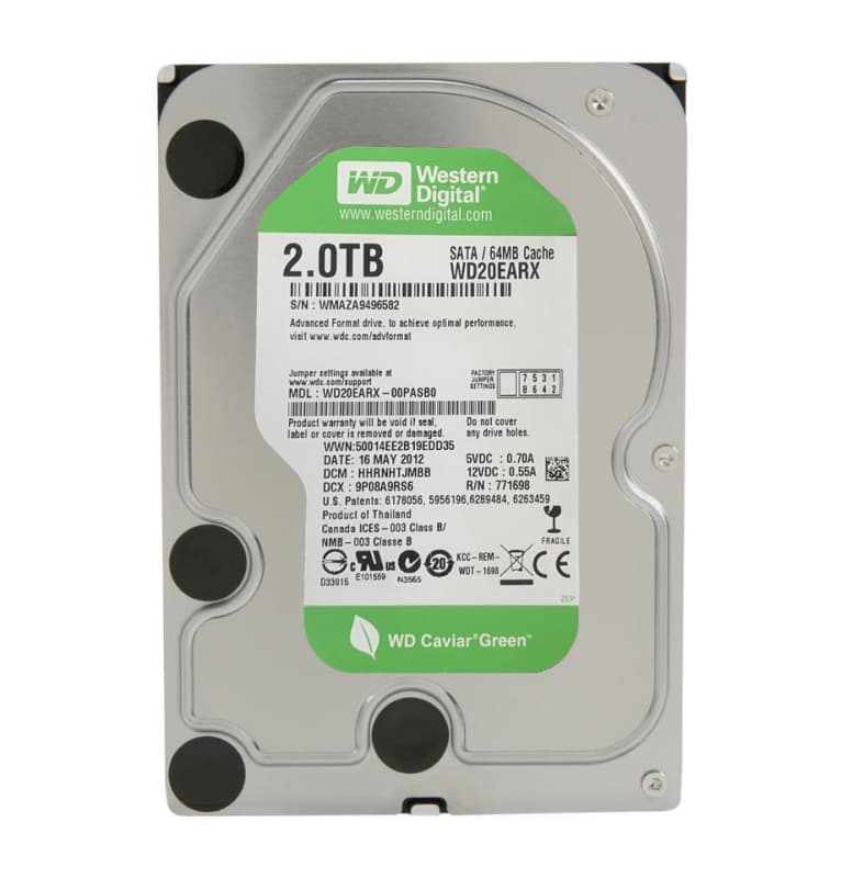 Жесткий диск Western Digital WD20EARX 2Tb  SATAIII 3,5" HDD