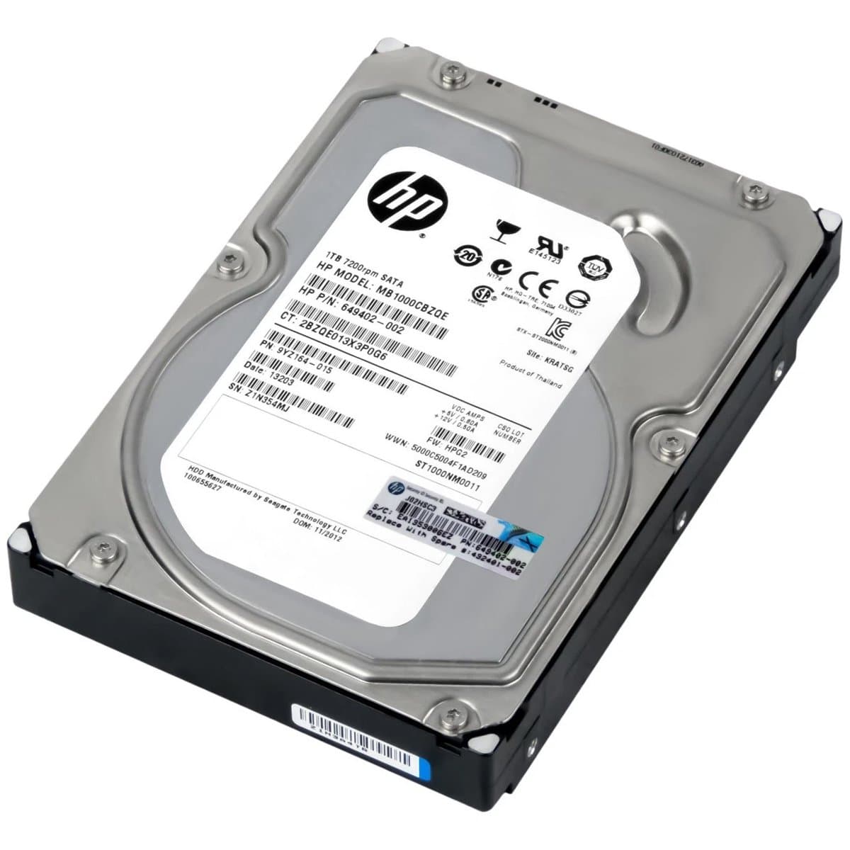 Жесткий диск HP 1Tb 7200 SATAII 3.5" HDD MB1000CBZQE