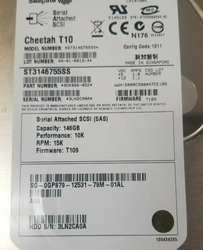 Жесткий диск Dell 9DK066-052 146Gb  SAS 3,5" HDD