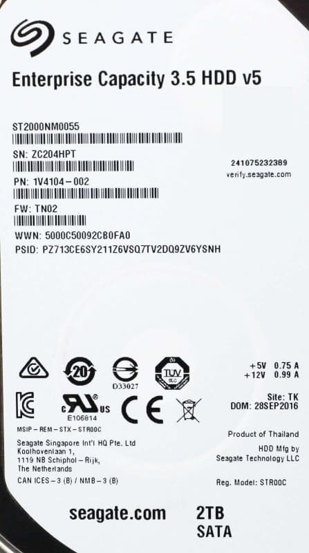Жесткий Диск Seagate 1V4104 2Tb SATAIII 3.5" HDD