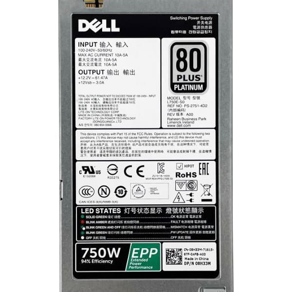 Резервный Блок Питания Dell 08H33M 750W