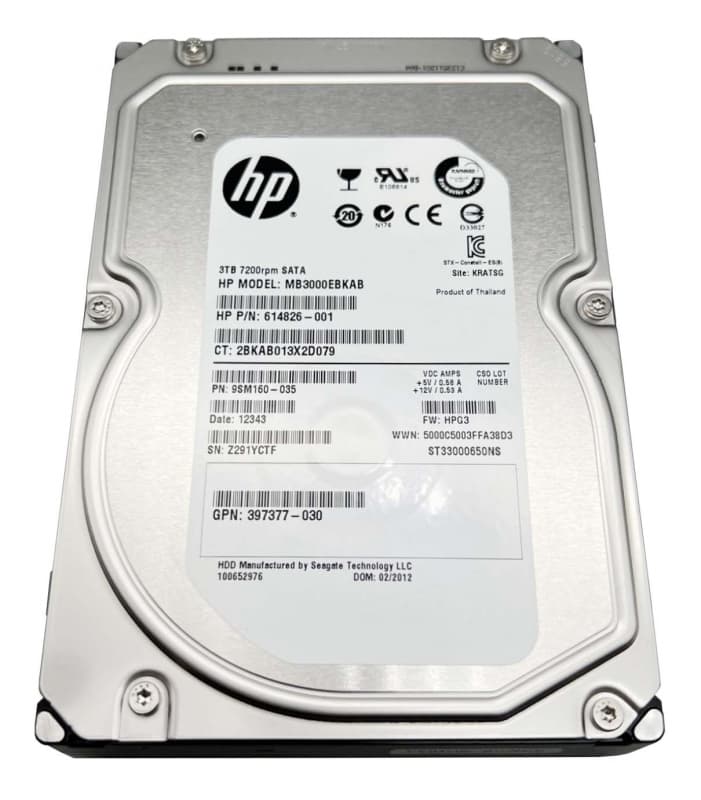 Жесткий диск HP 628181-001 3Tb  SATAII 3,5" HDD