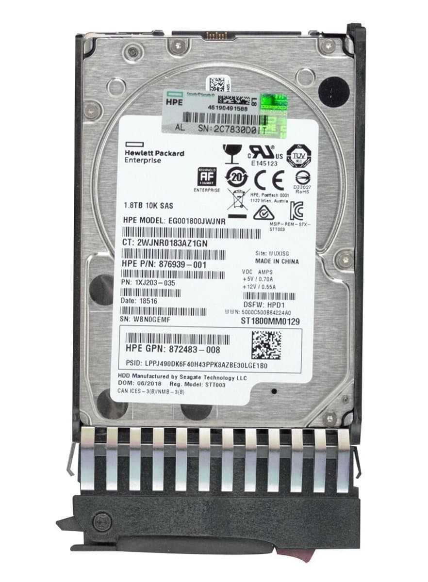 Жесткий диск HP 1,8TB 10000 SAS 2.5" HDD 876939-001