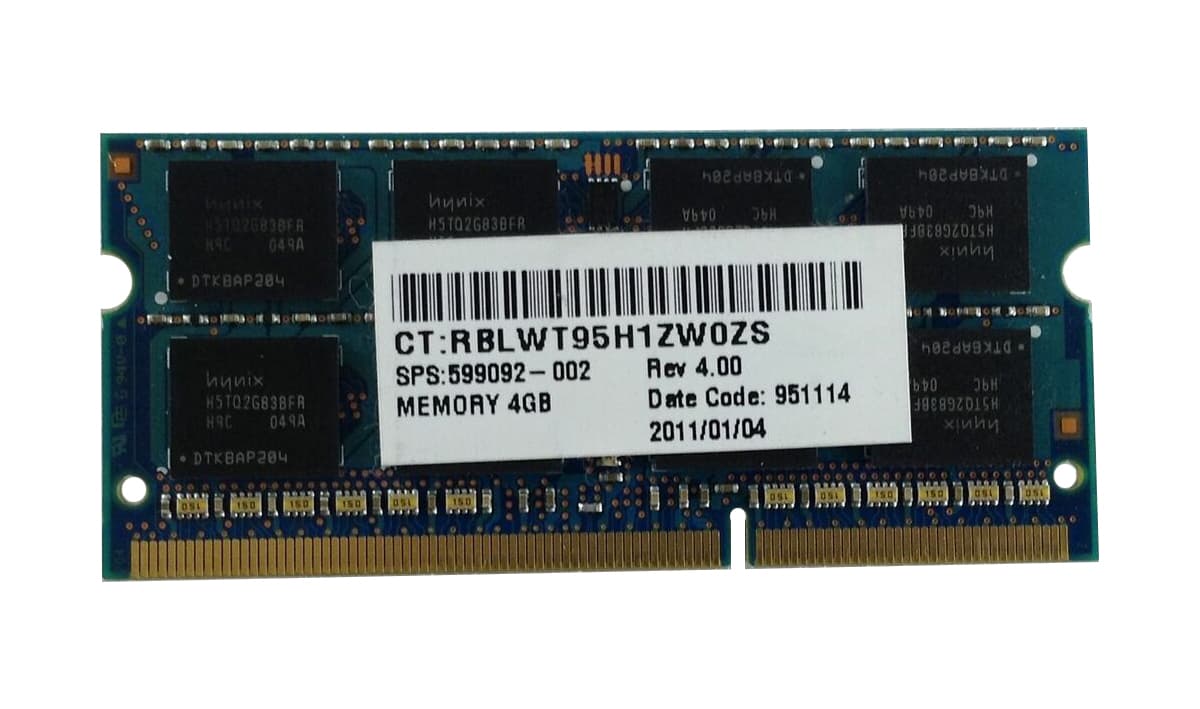 Оперативная память HP 599092-002 DDRIII 4Gb