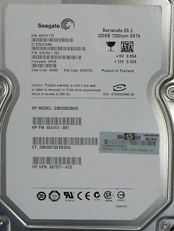 Жесткий диск HP 397377-013 250Gb SATA 3,5" HDD
