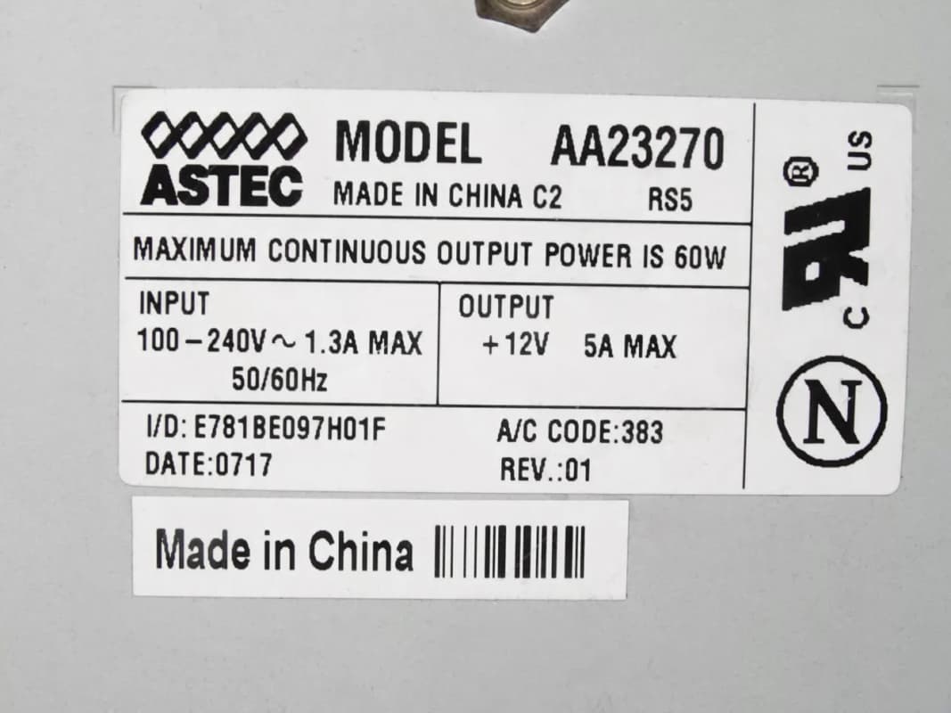 Блок Питания Cisco AA23270 60W