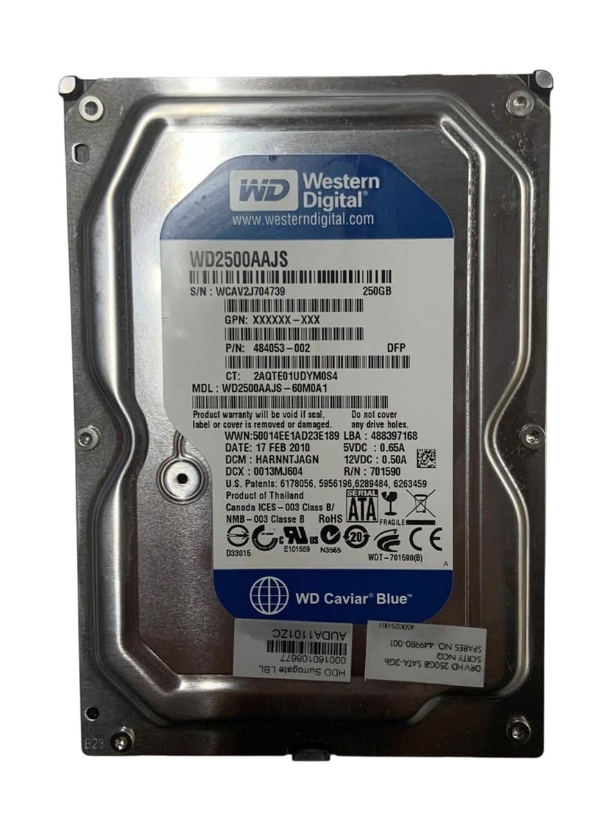 Жесткий диск HP 250Gb 7200 SATAII 3.5" HDD 484053-002