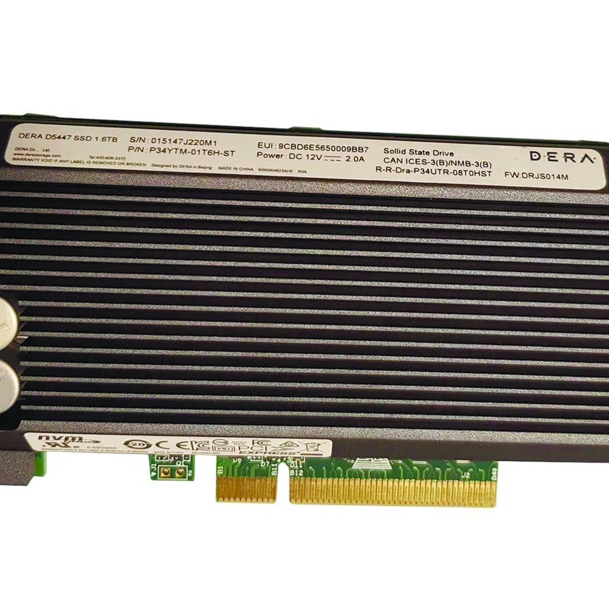 Жесткий диск DERA 1,6Tb  PCI-E 2.5" SSD P34YTM-01T6H-ST