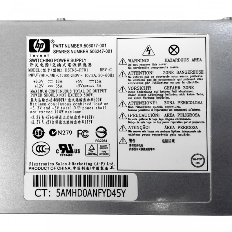 Блок Питания HP 515915-B21 500W