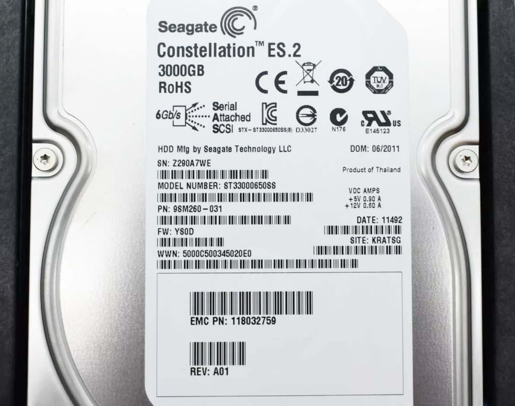 Жесткий диск EMC 118032759 3TB 7200 Fibre Channel  3,5" HDD