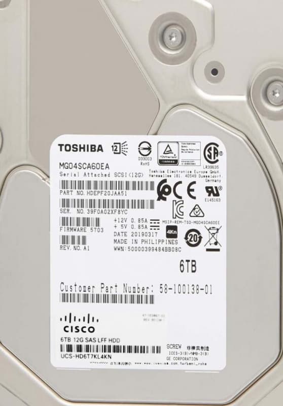 Жесткий диск Cisco 47-103867-02 6Tb 7200 SAS 3,5" HDD