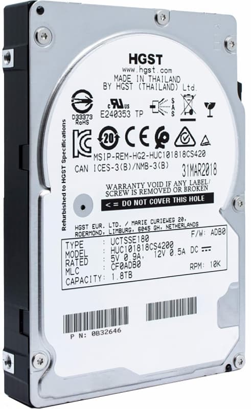 Жесткий диск HGST 0B32646 1,8Tb 10520 SAS 2,5" HDD