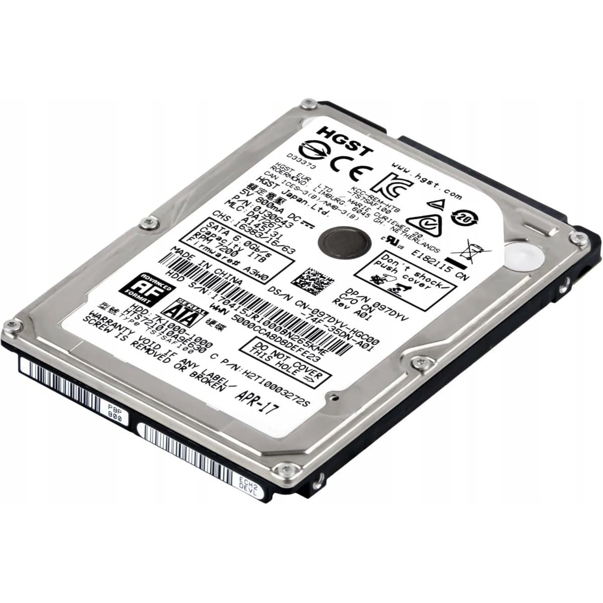 Dell 1Tb 7200 SATAIII 2.5" HDD 097DYV