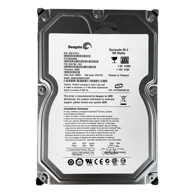Жесткий диск Seagate ST3750330NS 750Gb  SATAII 3,5" HDD