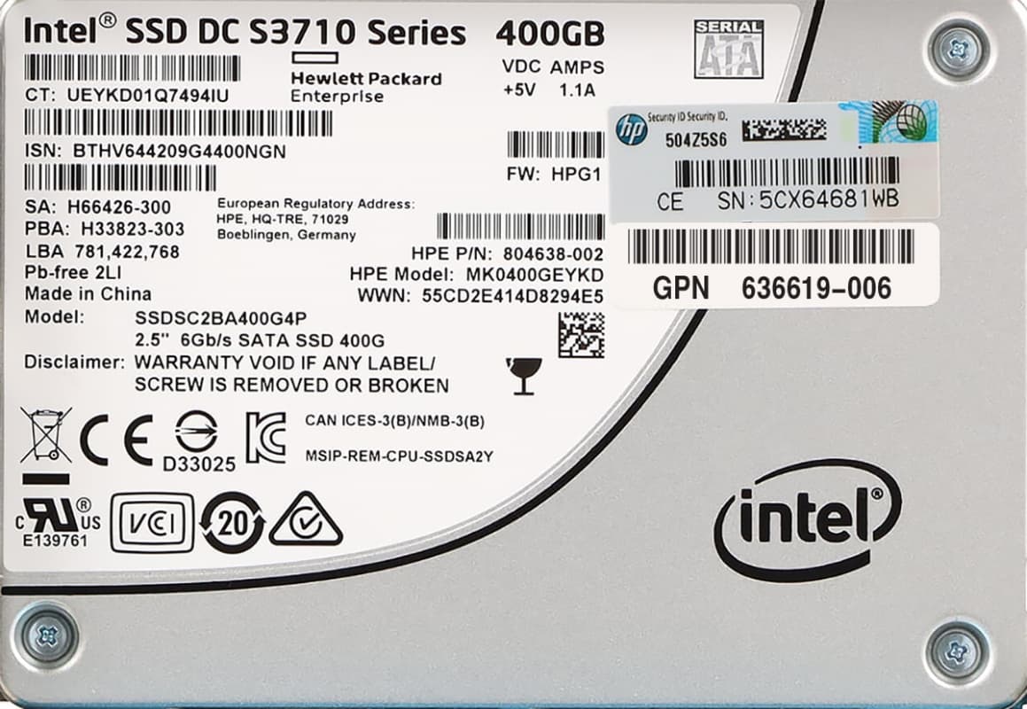 Жесткий диск HP 636619-006 400Gb SATAII 2.5" SSD