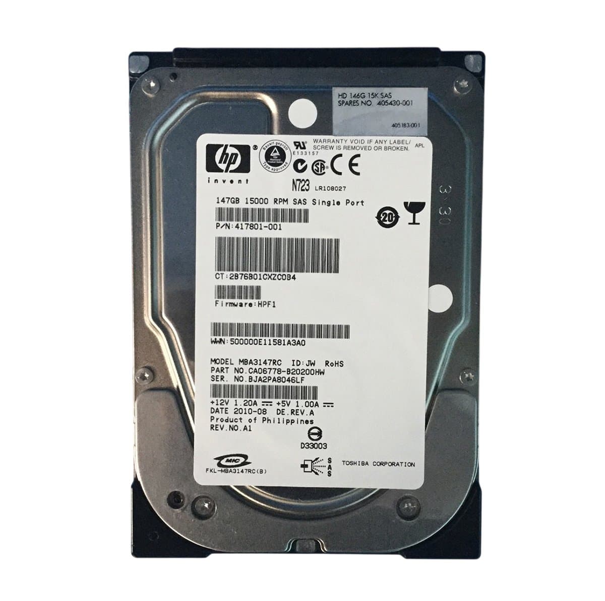 Жесткий диск HP 146Gb 15000 SAS 3.5" HDD 405183-001