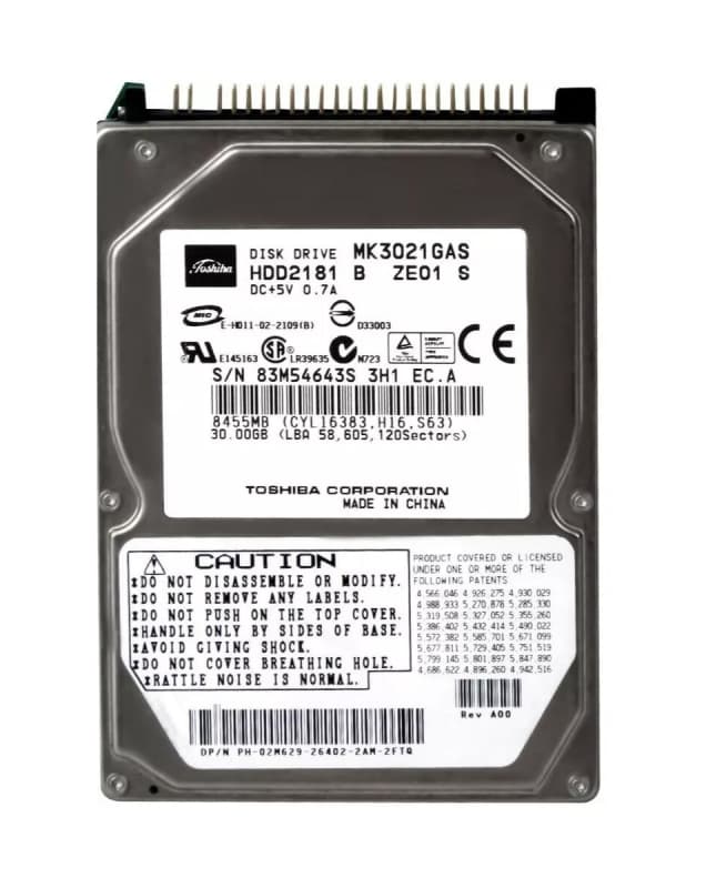 Жесткий диск Toshiba HD2181 30Gb 4200 IDE 2,5" HDD
