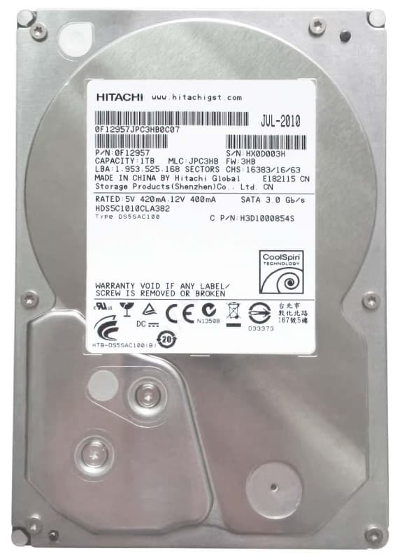 Жесткий диск Hitachi HDS5C1010CLA382 1Tb CoolSpin SATAII 3.5" HDD