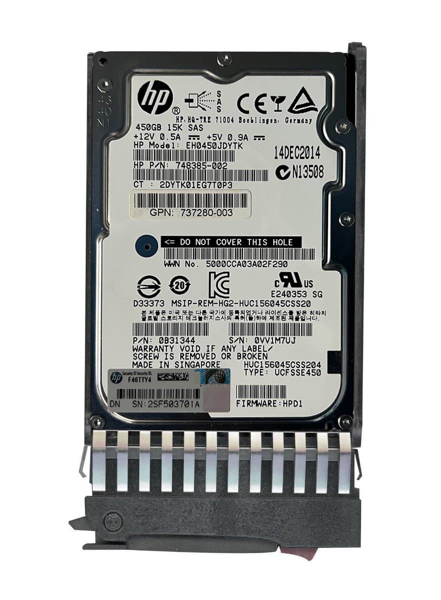 Жесткий диск HP 450Gb 15000 SAS 2.5" HDD 737280-003