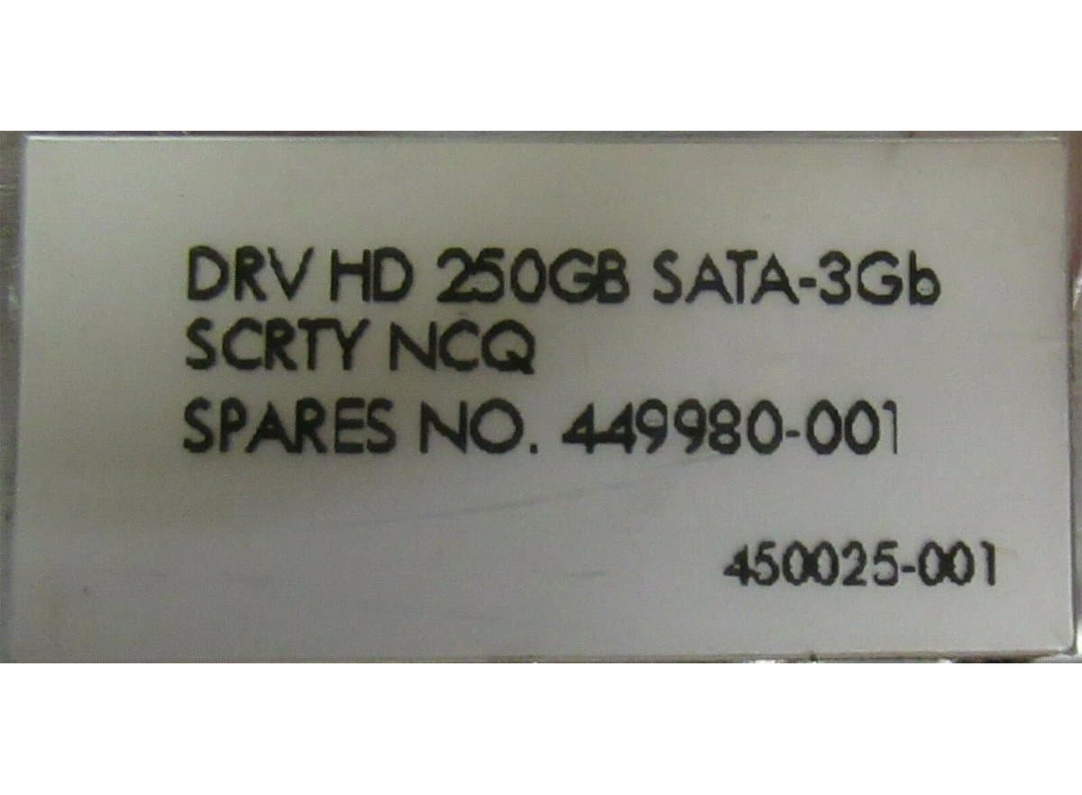 Жесткий диск HP 250Gb 7200 SATAII 3.5" HDD 449980-001 