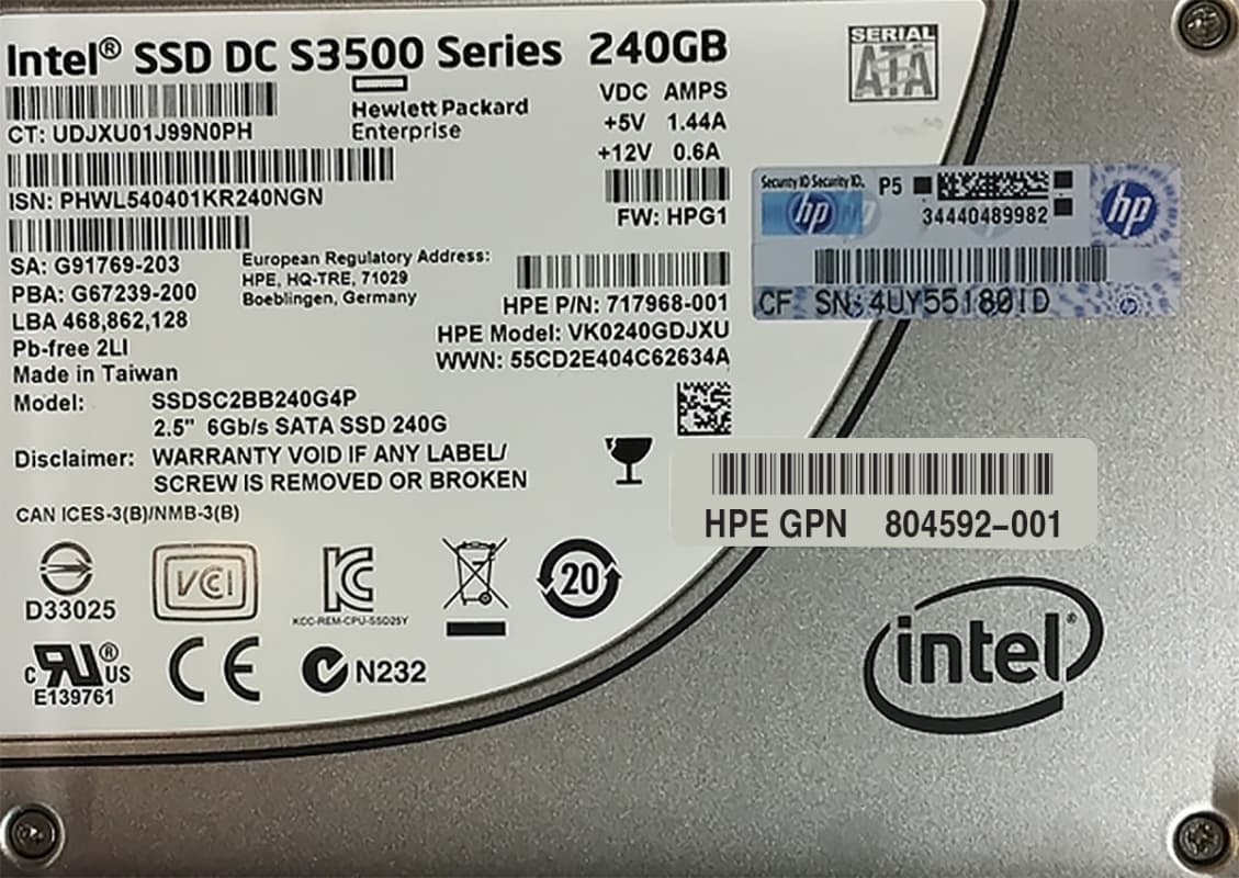 Жесткий диск HP 804592-001 240Gb SATAIII 2,5" SSD