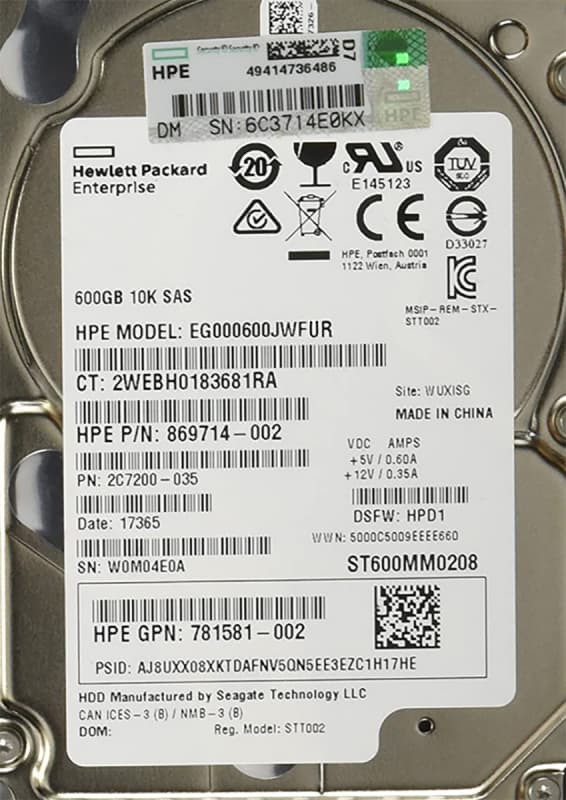 Жесткий диск HP 872483-004 600Gb 10000 SAS 2,5" HDD