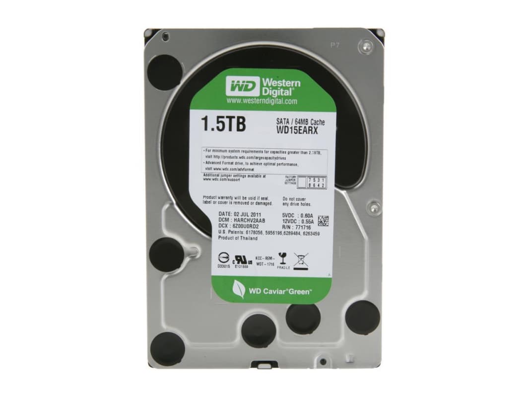 Жесткий диск Western Digital WD15EARX 1,5Tb  SATAIII 3,5" HDD