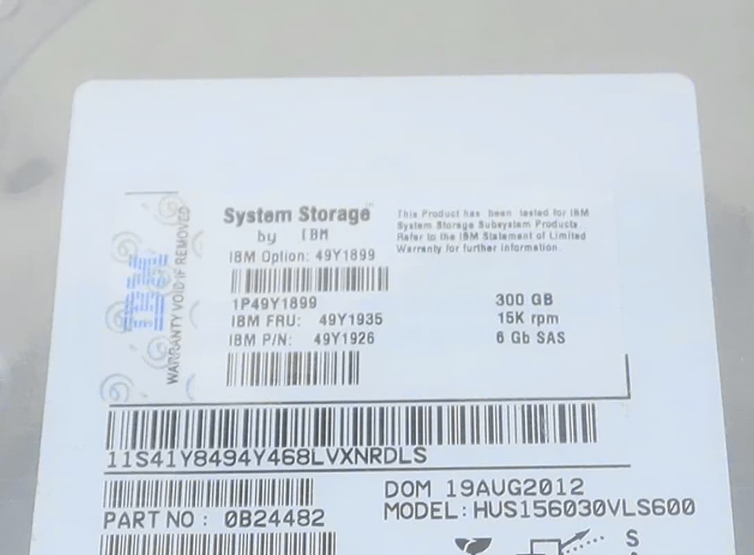 Жесткий диск IBM 49Y1899 300Gb 15000 SAS 3,5" HDD