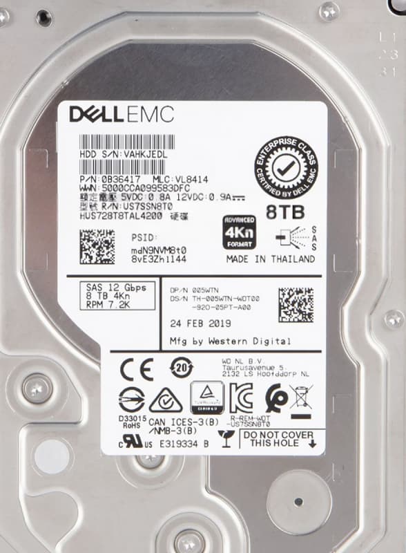 Жесткий диск Dell 005WTN 8TB SAS 3.5" HDD